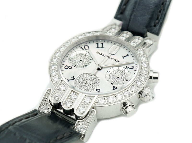 Harry Winston Ladies Premier Excenter Midsize Chrono PREQCH32WW041