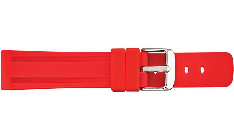 Silicone Red Heavy Sports Watch Strap