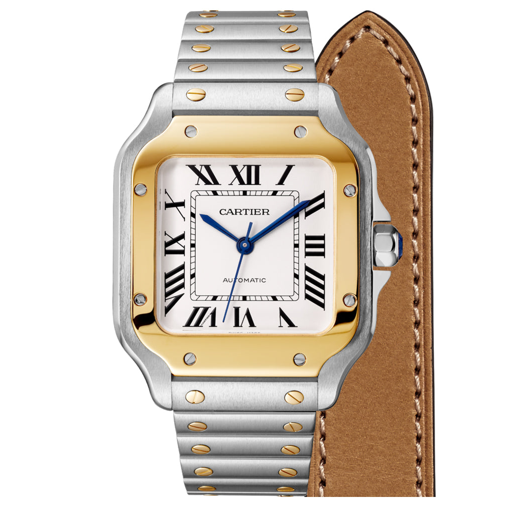 Santos de Cartier Medium Yellow Gold & Steel