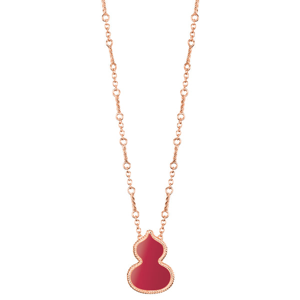 Qeelin Wulu Necklace Red Agate WU-030-NL17-RGRA WZN30AJRGRA