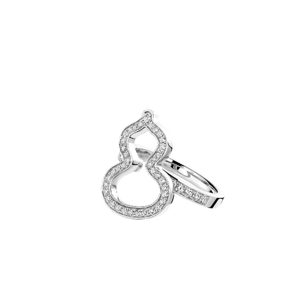 Qeelin Small Wulu ring in 18k white gold with diamonds