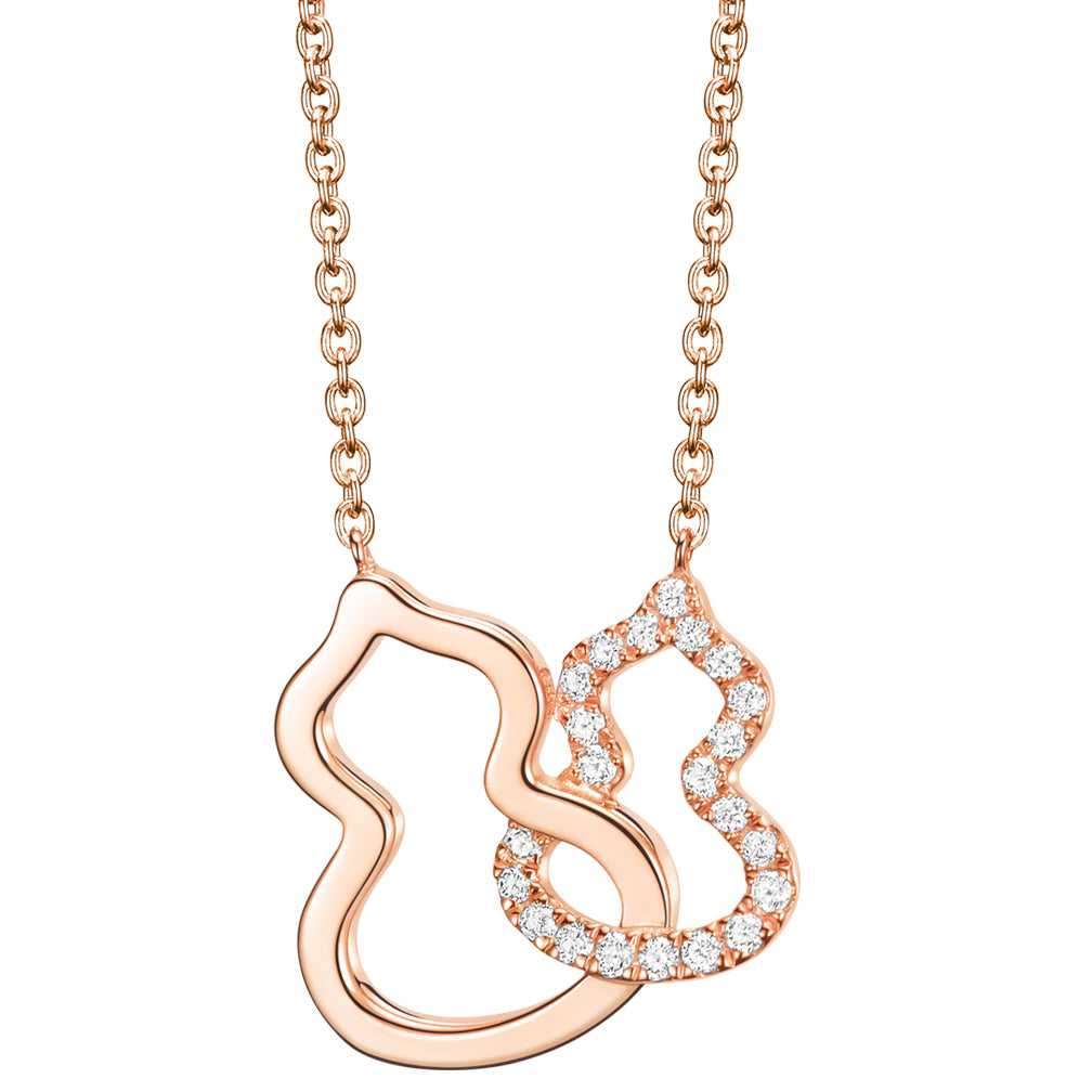 W2NPT4ARGDI | Qeelin Petite Double Wulu Diamond and Gold Necklace