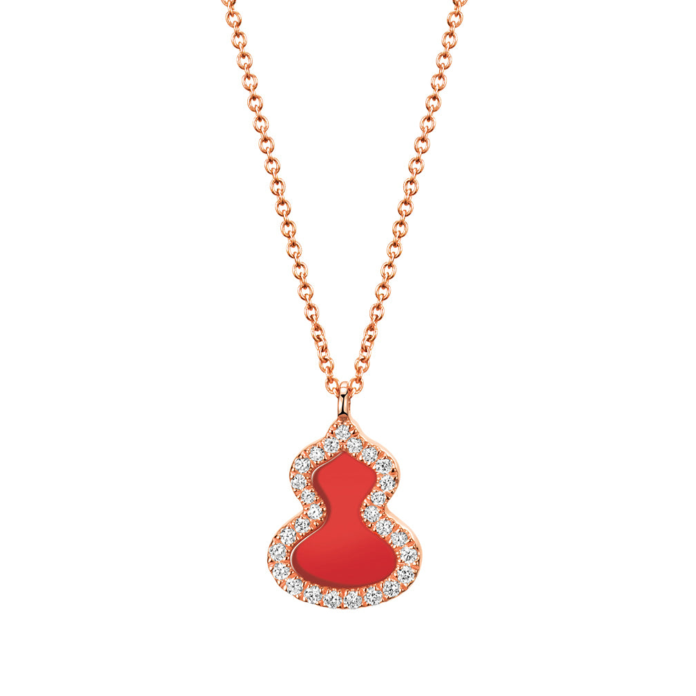 WUNPT6DRGRA | Qeelin Wulu Necklace Red Agate WU-NL0006D-RGDRA