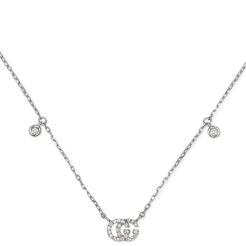 GG Running White Gold Necklace