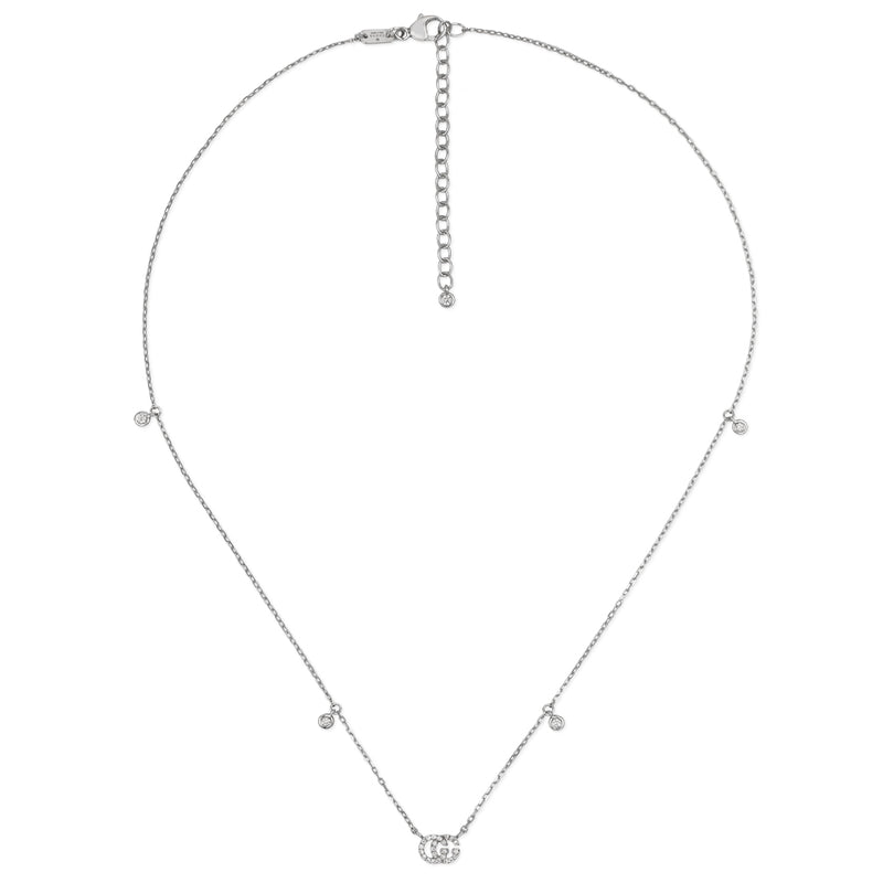 GG Running White Gold Necklace