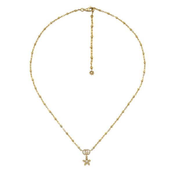 Flora Yellow Gold Diamond Necklace