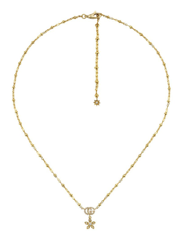 Flora Yellow Gold Diamond Necklace