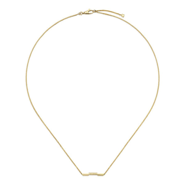 Link to Love Yellow Gold Necklace with Gucci bar