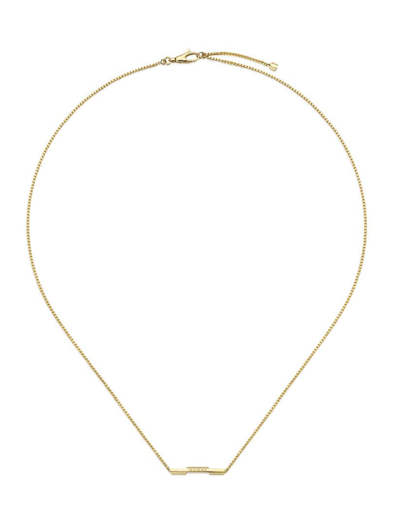 Link to Love Yellow Gold Necklace with Gucci bar