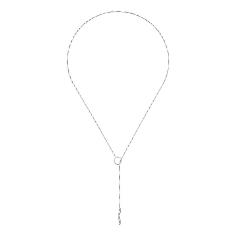 Link to Love Lariat White Gold Diamond Necklace
