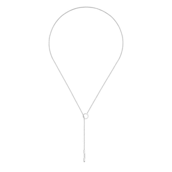 Link to Love Lariat White Gold Diamond Necklace
