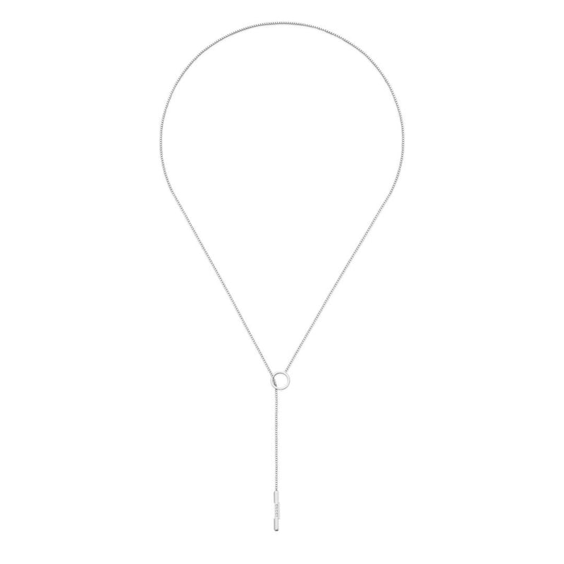 Link to Love Lariat White Gold Diamond Necklace