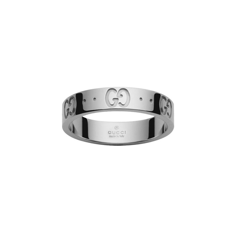 Icon Thin Band White Gold