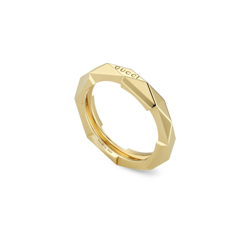 Link to Love Yellow Gold Studded Ring