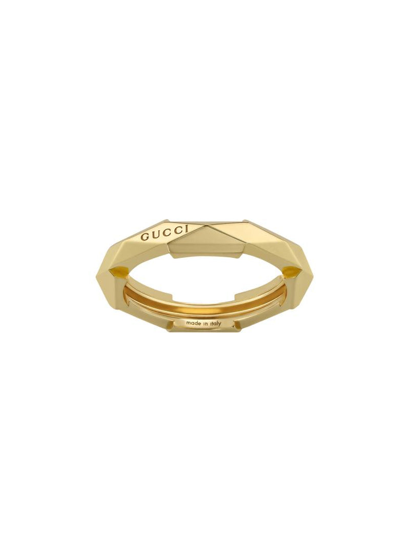 Link to Love Yellow Gold Studded Ring