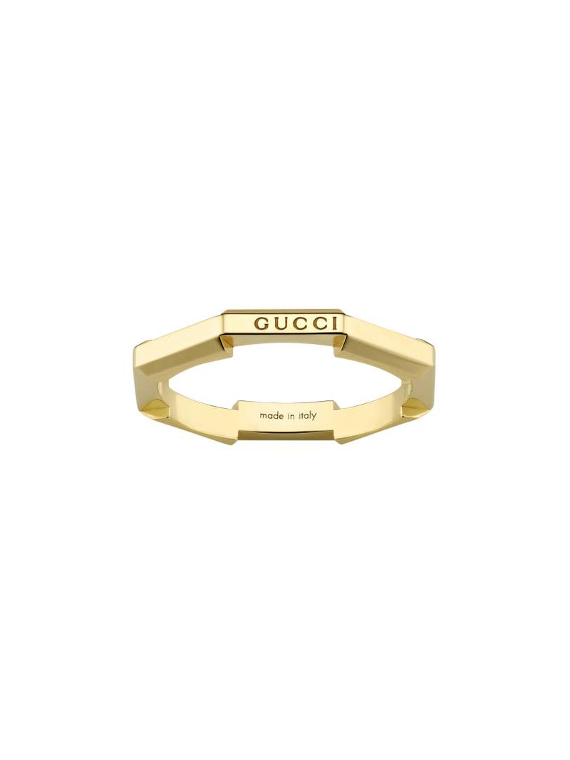 Link to Love Mirrored Yellow Gold Ring