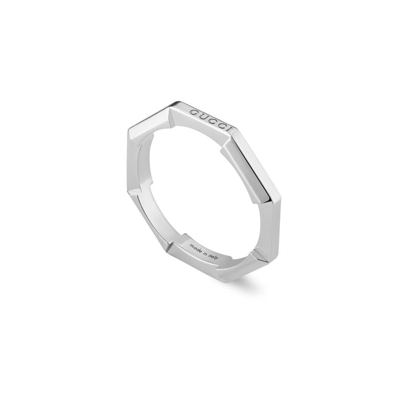 Link to Love Mirrored White Gold Ring