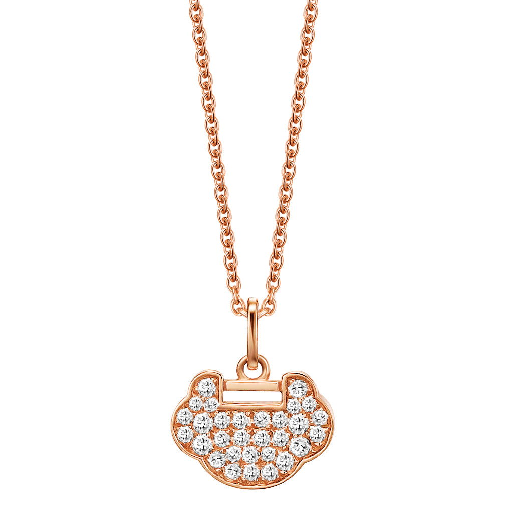 Qeelin Yu Yi Petite Necklace Diamonds YYNPT9CRGDI