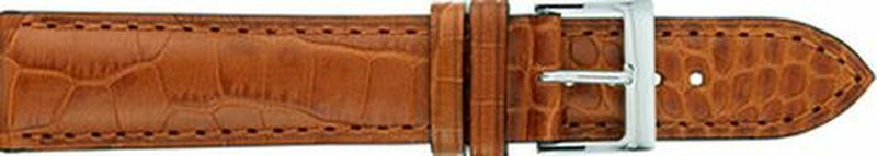 Matte Louisiana Alligator Grained Leather Tan Watch Strap