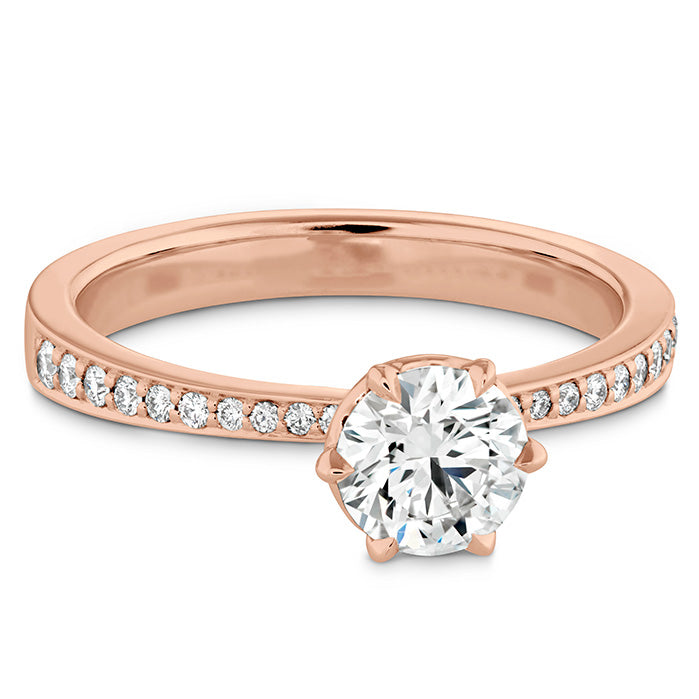 HOF Signature 6 Prong Engagement Ring Diamond Band