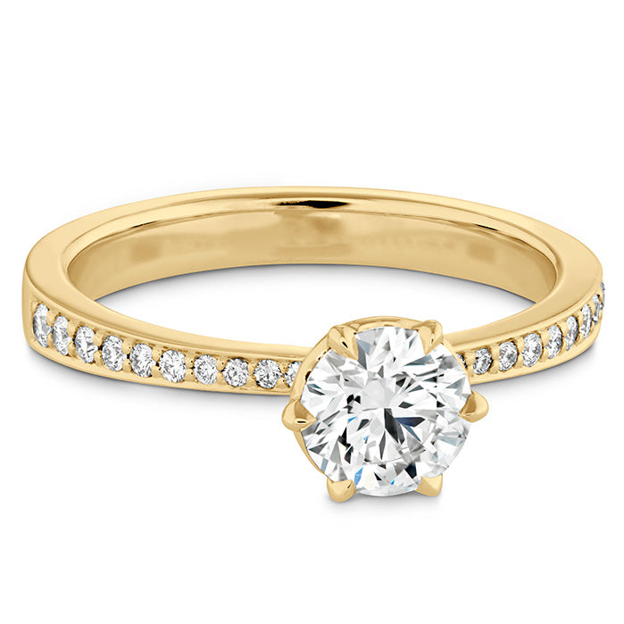 HOF Signature 6 Prong Engagement Ring Diamond Band