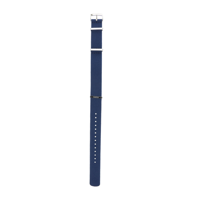 OMEGA NATO POLY. BLEU + BUCKLE 20MM