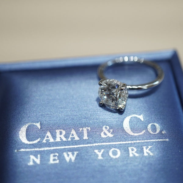 Round Solitaire Diamond Gallery Engagement Ring