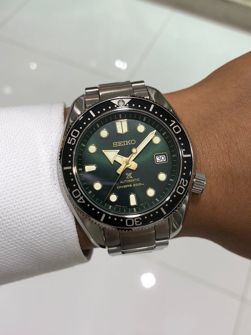 Conform reagere Brun Seiko Prospex Automatic Dive Watch SPB105 Green Dial – Carat & Co.