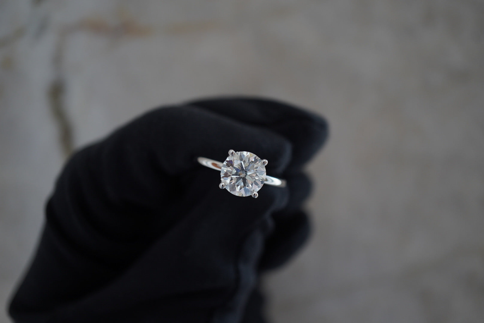 Round Solitaire Diamond Gallery Engagement Ring