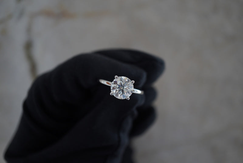 Round Solitaire Diamond Gallery Engagement Ring