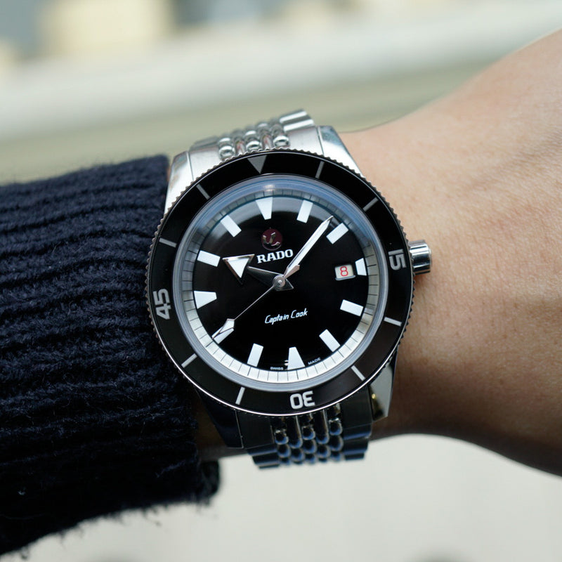 Rado Captain Cook R32505153 HyperChrome Ceramic Bezel 42mm Dive Watch Black Dial Carat & Co. Authorized Retailer