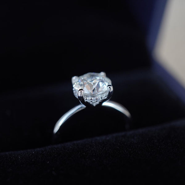 Round Solitaire Diamond Gallery Engagement Ring