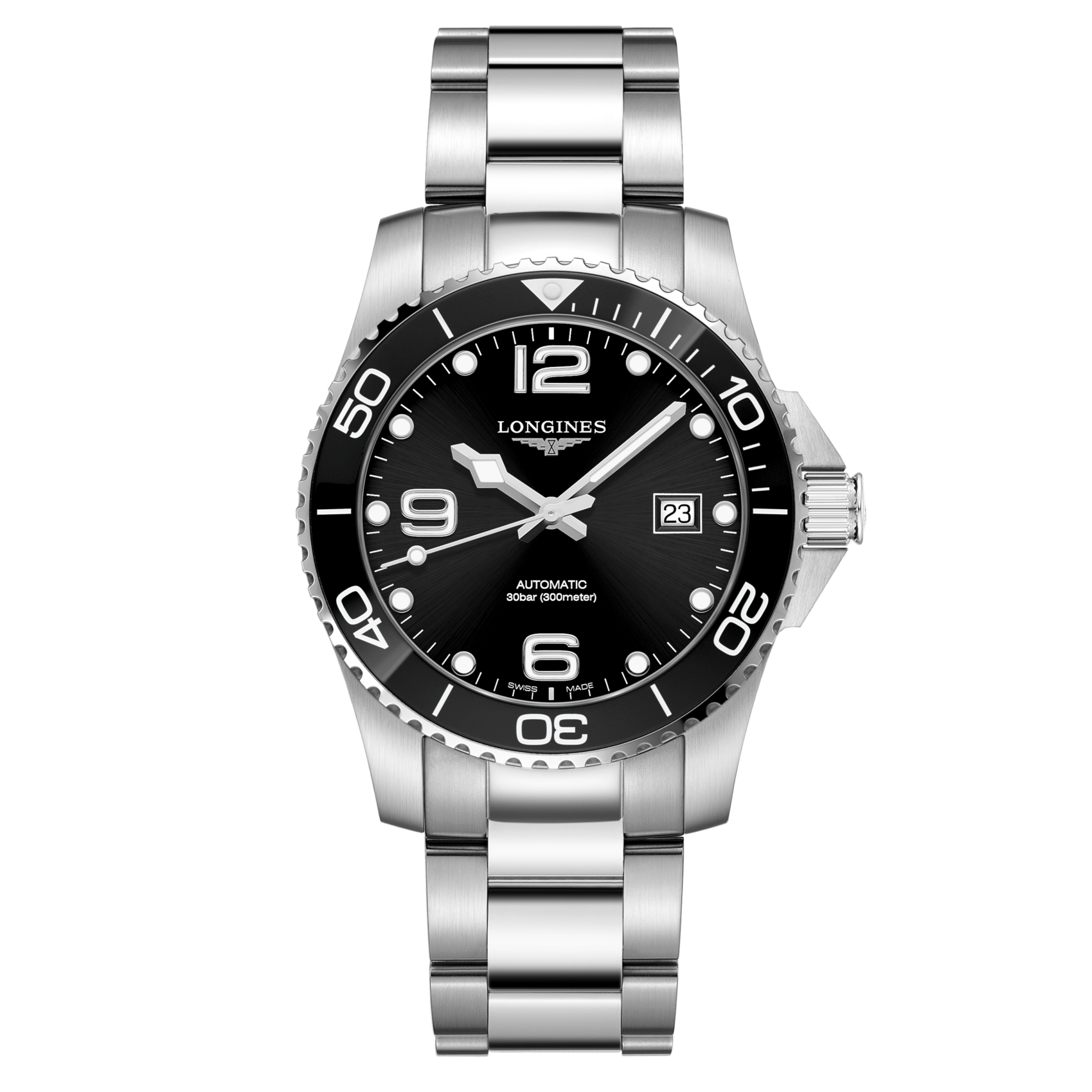 Longines HydroConquest 41mm Stainless Steel & Ceramic Diving Watch L37814566