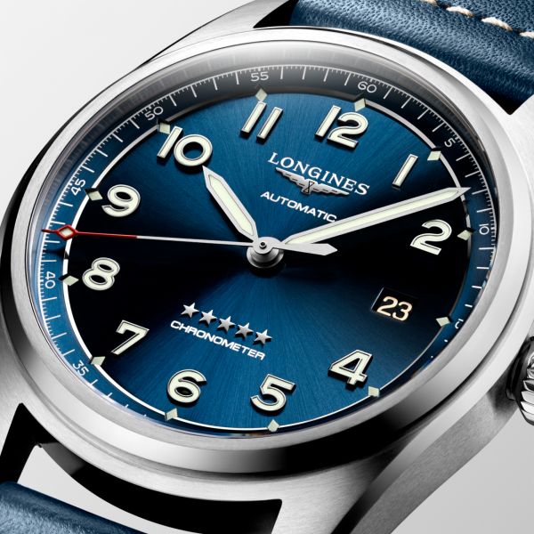 Longines Spirit L3.810.4.93.0 Blue Dial Leather Strap with 5-Year Warranty