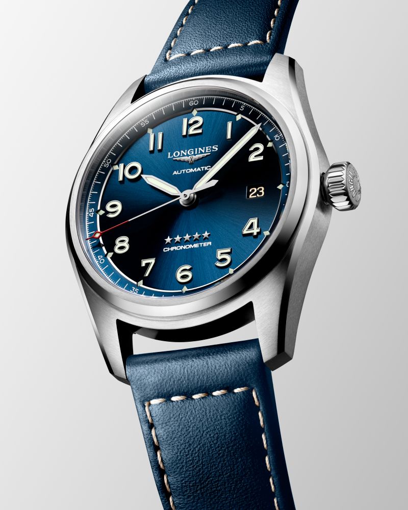 Longines Spirit L3.810.4.93.0 Blue Dial Leather Strap with 5-Year Warranty