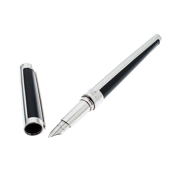 S.T. Dupont Black Resin Palladium Defi 400674 Fountain Pen