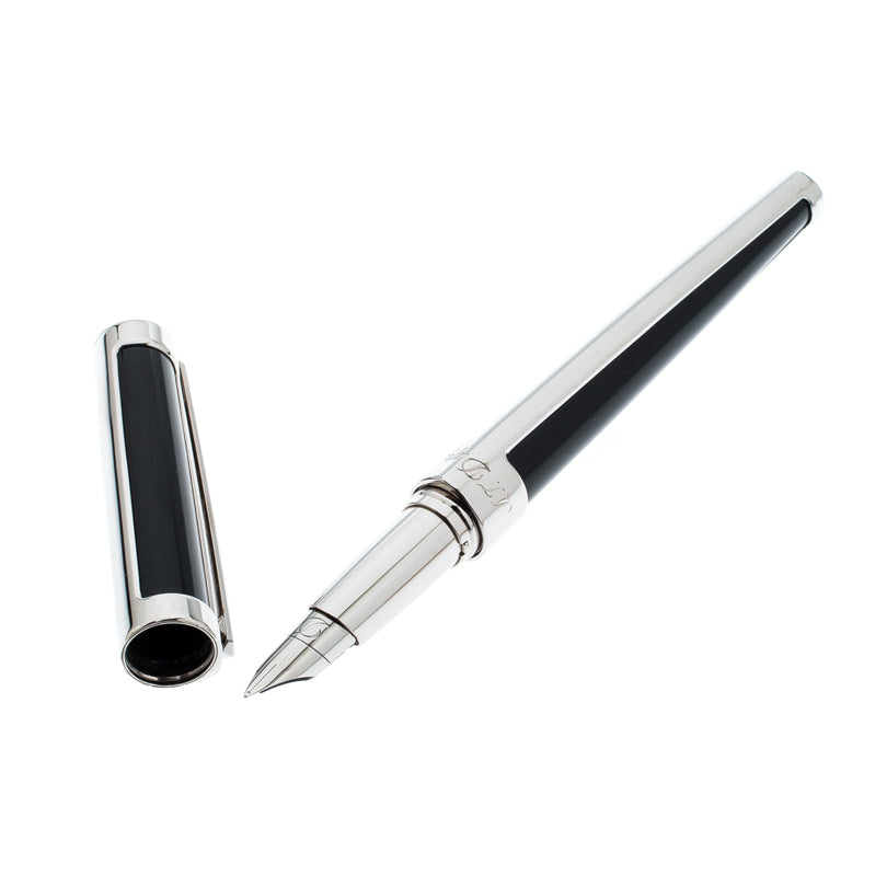 S.T. Dupont Black Resin Palladium Defi 400674 Fountain Pen