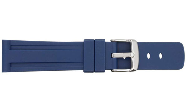 SB22 Blue Silicone Rubber Watch Strap