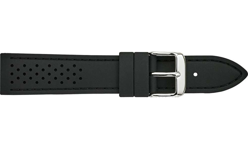 Silicone Black Rubber Racing Watch Strap C C