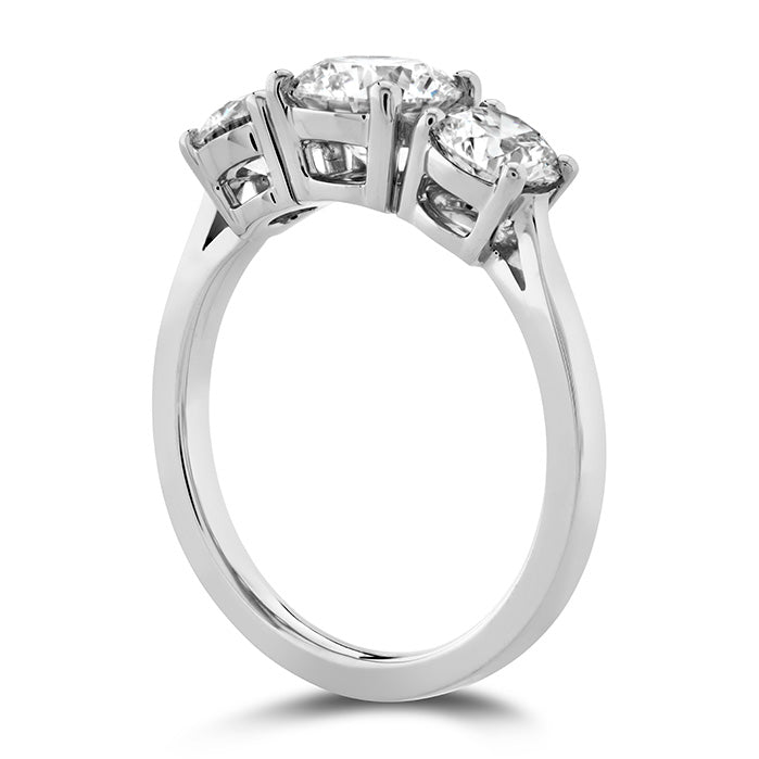 Simply Bridal Three Stone Engagement Ring White Gold