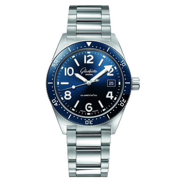 Glashütte Original Spezialist SeaQ Blue Dial 39.5mm Steel Bracelet 1-39-11-09-81-70